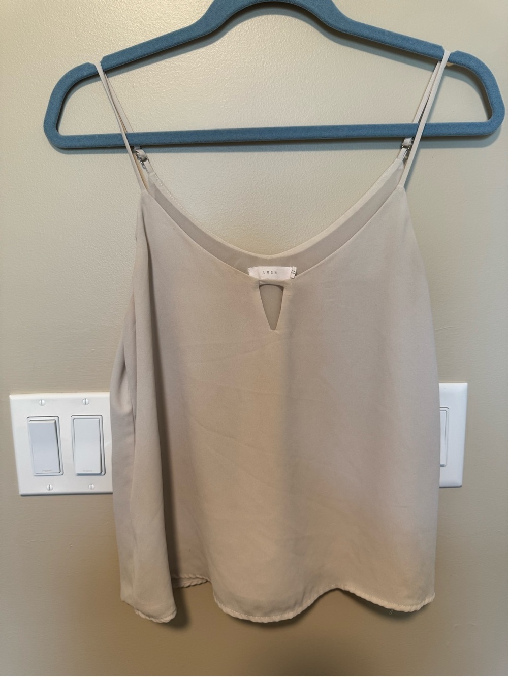 Lush Neutral Beige Keyhole Cami